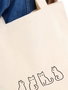 Zoozie Bags 0570 Bolso de mano de algodón 100% color crema, 35 x 40 x 8 cm, accesorio de moda sostenible y funcional